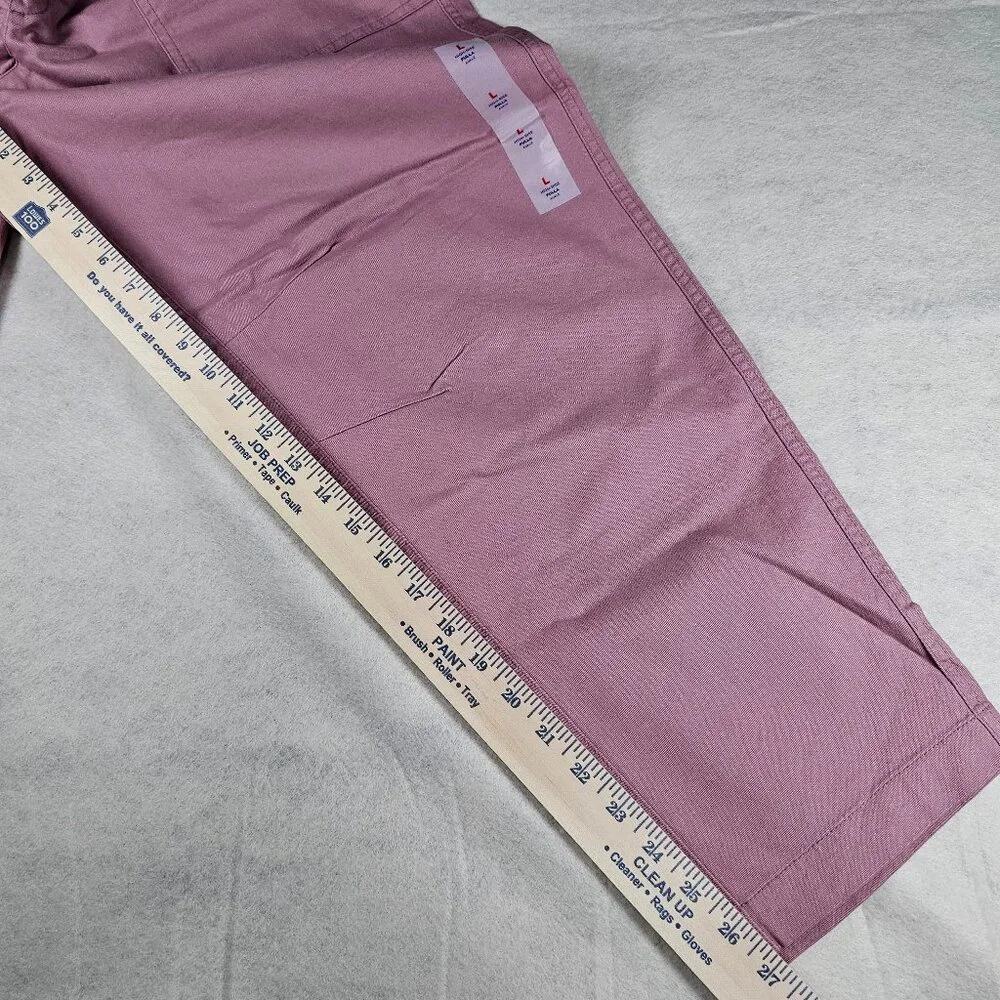 NEW Old Navy Rose Pink Comfort Waistband Ankle Pants Women's – Size Large - Picture 8 of 8